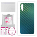 apgo Protective Skin Sticker for the back compatible with Samsung Galaxy A70, Wrap Film, Foil, Vinyl - Pattern Carbon Chameleon CAKA1