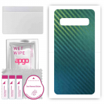 apgo Protective Skin Sticker for the back compatible with Samsung Galaxy S10 5G, Wrap Film, Foil, Vinyl - Pattern Carbon Chameleon CAKA1
