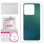 apgo Protective Skin Sticker for the back compatible with Infinix Smart 7 X6517, Wrap Film, Foil, Vinyl - Pattern Carbon Chameleon CAKA1