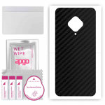 apgo Protective Skin Sticker for the back compatible with Vivo S1 Prime, Wrap Film, Foil, Vinyl - Pattern Carbon Black