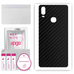 apgo Protective Skin Sticker for the back compatible with Vivo Y12i, Wrap Film, Foil, Vinyl - Pattern Carbon Black