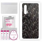 apgo Protective Skin Sticker for the back compatible with Huawei nova 6 5G, Wrap Film, Foil, Vinyl - Pattern Carbon Black Pixel