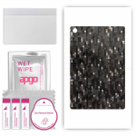 apgo Protective Skin Sticker for the back compatible with Huawei MediaPad M5 Lite 10.1, Wrap Film, Foil, Vinyl - Pattern Carbon Black Pixel