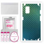 apgo Protective Skin Sticker for the back+sides compatible with Oppo A52, Full Wrap Film, Foil, Vinyl - Pattern Carbon Chameleon CAKA1