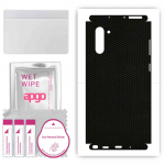 apgo Protective Skin Sticker for the back+sides compatible with Samsung Galaxy Note 10, Full Wrap Film, Foil, Vinyl - Pattern Matrix