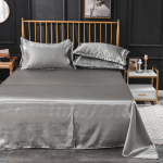 1pc Flat Bed Sheet Silky Bedsheets Solid Color Bed Linen Smooth Flat Sheets sabanas para cama Home Textile Bed Sheets 180x230cm 1pc