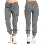 Naiste elastne v&ouml;&ouml;koht Combat Cargo Pants vabaaja p&uuml;ksid S-4XL S hall v&auml;rv