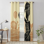 Kaunis Aafrika Naine Aknakardinad Elutuppa Magamistuppa Luksuslik Kaasaegne K&ouml;&ouml;gikardinad Kangast Kardinad 135W x 60H(cm) x1