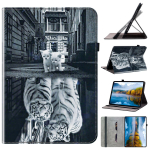 Kitten Tiger Pattern &uuml;mberp&ouml;&ouml;ratav rahakott PU-nahast tahvelarvuti&uuml;mbris Samsungi Tab A 10.1/A 8.0/Tab S6 Lite/Tab S7/S8/S9/Tab A7/Tab A8/Tab A9 jaoks.. Samsung Tab S6 Lite (2020