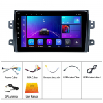 REAKOSOUND Android 9'' HD Peegel Autoraadio M&auml;ngija Universaalne Bluetooth GPS Navigatsioon Heli WIFI 2006 - 2016 Suzuki SX4 jaoks 2+64