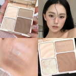 4 Color Bronzer Highlight Contour Palette N&auml;ovarjutus Hoolduspuuder Meik N&auml;o kontuuriv meik K&otilde;rgl&auml;ikega kosmeetika 01