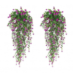 1/2 tk rippuv kunstlilleviinapuu UV-kindel kunstlik rippuvad lilletaimed plastikust luuderohi kodupulm siseruumides &otilde;ueaeda kaunistus 2pcs