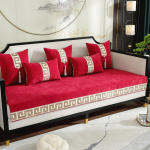 Uued saabunud punased luksuslikud &scaron;enill-diivanikatte r&auml;tik &uuml;hev&auml;rvilised paksud moodsad k&otilde;rgekvaliteedilised sektsioondiivanikatted elutuppa 70x70cm 1pcs