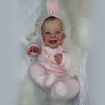 20'' 50 cm Pehme Kehaga Taass&uuml;ndinud Nukud Harper Armas Avatud Suuga Naeratav Vasts&uuml;ndinud Beebi Nukk V&auml;ikelapse M&auml;ngumaja M&auml;nguasi Beebinukud Lastele Vanuses 3+ Aastat cloth body