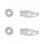 Rear Right Window Jack Plastic for Volkswagen New Beetle Cabriolet-2-piece (2 pcs)