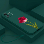 N93 Peony koos kaelapaelaga silikoonist sirge servaga telefoni&uuml;mbrised Xiaomi Poco X5 F6 Redmi Note 13 Pro 12C Realme C55 Huawei p&otilde;rutuskindla kattega Xiaomi 10T Pro/10T