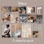 30 tk Vintage kujude plakat Postkaart DIY k&auml;siraamat Seinakaunistus Magamistoa seinakaunistus Seinakleebised S&uuml;nnip&auml;evapostkaardikomplekt s&otilde;pradele ja perele 30pcs