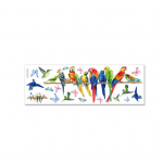 Seinakleebis Realistlik linnud papagoi liblikas v&auml;rviline isekleepuv veekindel eemaldatav suurep&auml;rane kleepuvus