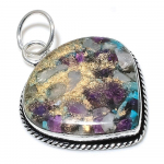 Spiny Oyster Gemstone Handmade 925 Sterling Silver Jewelry Pendant 2.17 n1p88