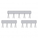 3 tk beebivoodi siini lihtne paigaldamine kaitsereelingu kate Pehme servaga v&otilde;revoodi kaitserauad imikutele v&auml;ikelapsele hall