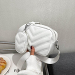 Naiste kott Lihtne tikitud niidiga &uuml;he &otilde;la kott Moodne crossbody PU pehme nahast tekstuuriga retro keskealise ema kott