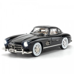 1/24 Benz 300SL Vintage Diecast Sulamist Miniatuurne M&auml;nguauto Mudel Tagasit&otilde;mbamine Heli Valgus Klassikaline Kollektsioon Kingitus Poisile must
