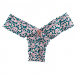 Naiste alusp&uuml;ksid, lilleline pits, &otilde;mblusteta vibu sisekujundus, madal v&ouml;&ouml;koht &otilde;huke, kiiresti kuivav, pehme M roheline