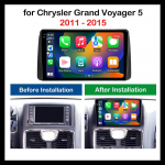 Android OS Auto Raadio Video Multimeedia M&auml;ngija Chrysler Grand Voyager 5 2011 - 2015 jaoks GPS Navigatsioon Puuteekraan Nuppude Valgustus 4-core 1+32CP