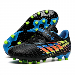 Laste Jalgpallijalatsite &Uuml;hing FG Koolijalgpallisaapad Klambrid Rohutossud Poisid T&uuml;drukud &Otilde;uesporditreening Spordijalatsid 30 must