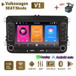 Autoraadio multimeediumipleier autodele Volkswagen/Volkswagen/Golf/Polo/Tiguan/Passat/b7/b6/SEAT/Leon/Skoda/Octavia 2 Din Android Carplay GPS 2+64GB 1+32GB