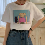 Kawaii Sailor Moon Harajuku naiste T-s&auml;rk Ullzang 90ndate koomiksite esteetiline T-s&auml;rk Armas graafika S valge