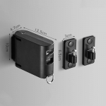 N&auml;htamatu minipesuriide plastikust libisemisvastased tuulekindlad lahedad riided koos v&auml;ljas kokkupandavate rippuvate riietega valge