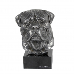 Bullmastiff - figurine on marble, covered with silver metal, handmade, brand Art-Dog