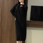 Naiste ka&scaron;miirkleit Qinghe ka&scaron;miir 30% ka&scaron;miir 70% vill s&uuml;gis-talvine ka&scaron;miir seelik pehme ja soe L must