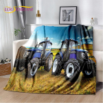Autotraktori veoauto seeria mustriga pehme pl&uuml;&uuml;stekk, flanelltekk elutuppa magamistoa voodi diivani piknikukate 30x40in