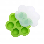 7 auguga korduvkasutatavad silikoonist beebitoidu s&uuml;gavk&uuml;lmiku alused, kr&otilde;bedad munahammustusvormid BPA-vabad imikutoidu s&auml;ilitusn&otilde;ud kaanega