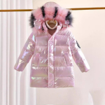 T&uuml;drukute riided Soe talvine sulejope Laste t&uuml;drukute karvane mantel Talvine parka &Uuml;ler&otilde;ivad 3-14a Laste poiste spordijope 150cm gray