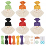 Makraame j&otilde;ulup&auml;kapikkude j&otilde;uluvana komplekt rippuv kaunistus DIY k&auml;sitsi valmistatud rippuv kaunistus p&uuml;hadepeo tarvikud A