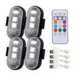 Kaugjuhtimispuldiga laetav v&auml;rviline t&ouml;&ouml;valgusti 7 v&auml;rvi LED-strobe 4pcs