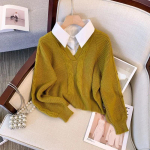 Naiste s&auml;rgi kaelarihm Kootud kampsunid Lahtine Pullover &Uuml;ler&otilde;ivad &Uuml;hev&auml;rvilised topsid V&otilde;lts kaheosaline naiste r&otilde;ivakomplekt S