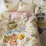 Puuvillane neljaosaline voodipesukomplekt, tekikott, tekikott, lina, kolmeosaline komplekt &uuml;hiselamu jaoks 1.5m bed