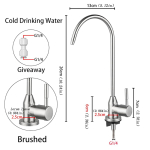 1/4 K&ouml;&ouml;gisegisti roostevabast terasest veepuhastaja kraan joogiveekraani filtri segisti &Uuml;he k&uuml;lma vee valamusegisti h&otilde;be