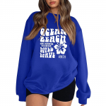 Naiste vabaaja mood tr&uuml;kitud pikkade varrukatega O-kaelusega pullover top pluus XL must