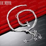 925 Sterling h&otilde;bedane maokett Star kaelakee Moodsad pulmaehted 45CM