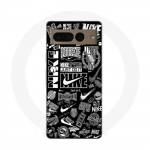 Coque Maniacase pour Google Pixel 7 Pro Nike air logo Graffiti Noir et blanc