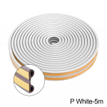 5M/10M ukseakna tihendi riba isekleepuv akustiline vaht tihendusriba lint isolatsioon tuulekindel kummist ilmastikuriba P White-5m