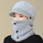 Talvine &otilde;ues kasutatav pardikeelega kootud m&uuml;ts jalgrattas&otilde;iduks soe kootud m&uuml;ts multifunktsionaalne n&auml;o k&otilde;rvakaitsega kombineeritud m&uuml;ts lastele hulgim&uuml;&uuml;giks must