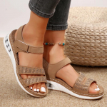 Mood Naiste Platvormsandaalid Suvised Kingad Naiste Kiilsandaalid Slaidid V&auml;ljas Mood Rannasandaalid K&otilde;rgendavad Madalad Zapatos De Mujer 36 beež