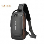 Meeste rinnakorv veekindel vargusvastane topeltt&otilde;mblukk koos koodlukuga paelkotiga USB-laadimisport Mitmekihiline kaasaskantav v&auml;lisreisi ristseljakott hall