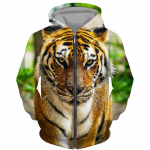 Kevad s&uuml;gismood Tiger Lion 3D prinditud kapuuts Meeste moodsad t&otilde;mblukuga spordir&otilde;ivad loomamustriga spordir&otilde;ivad t&auml;navamantel 3XL